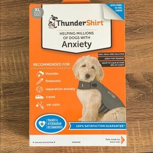 NIB ThunderShirt Anxiety Jacket for Dogs - gray size XL
